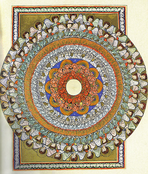 HIldegard von Bingen Zeichnung- Engel im Kreis