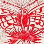 Linolschnitt Schmetterling